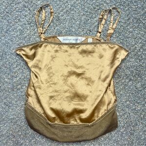 Vintage Victorias Secret Gold dainty silk cami top- Size XS
